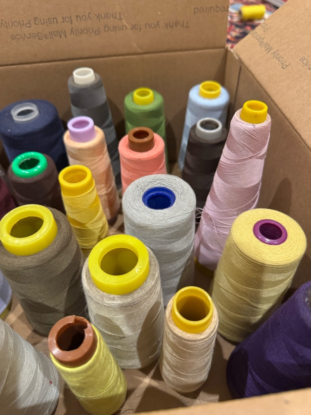 Assorted Sewing Thread Cone Lot - Multi Color - Picture 2 of 4